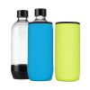 Set 2 Huse Cooler Jacket pentru sticle SodaStream, Kwmobile, Albastru/Galben, Neopren, 58833.02