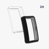 Set 2 Huse pentru Huawei Band 7/Band 6/Honor Band 6, Kwmobile, Negru/Transparent, Silicon, 58915.01