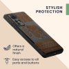 Husa Xiaomi 12/12X, Lemn, Maro/Negru, 56788.05