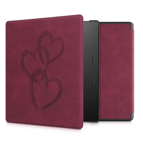 Husa pentru Amazon Kindle Oasis 10, Kwmobile, Rosu, Piele ecologica, 56972.09