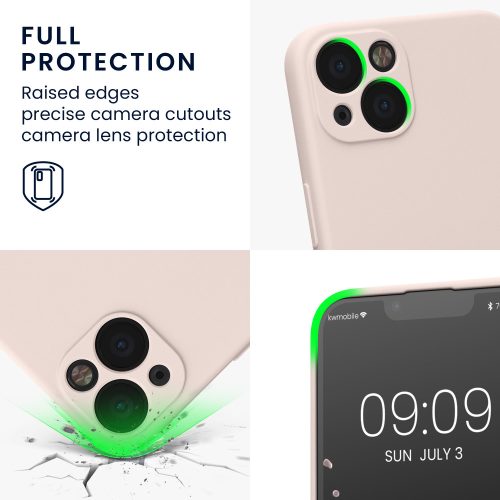 Husa Apple iPhone 13, Silicon, Crem, 58954.225