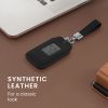 Husa Cheie Auto pentru Renault 4 Butoane - Smart Key, Kwmobile, Negru/Gri, Piele ecologica, 58938.02