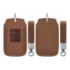 Husa Cheie Auto pentru Renault 4 Butoane - Smart Key, Kwmobile, Maro, Piele ecologica, 58938.03