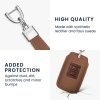 Husa Cheie Auto pentru Renault 4 Butoane - Smart Key, Kwmobile, Maro, Piele ecologica, 58938.03