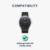 Set 2 curele pentru Withings Steel HR/Nokia Steel, Kwmobile, Negru/Gri, Silicon, 58993.01