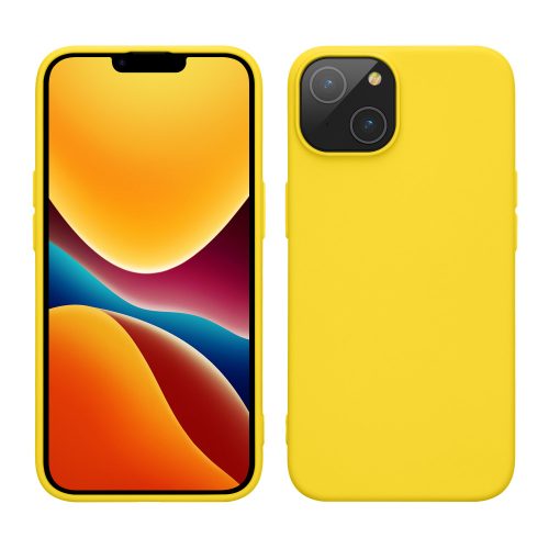 Husa Apple iPhone 14, Silicon, Galben, 59079.165