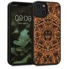Husa Apple iPhone 14, Lemn, Maro/Negru, 59124.02