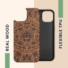Husa Apple iPhone 14, Lemn, Maro/Negru, 59124.02
