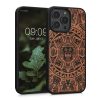 Husa Apple iPhone 14 Pro Max, Lemn, Maro/Negru, 59127.02