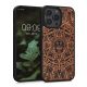 Husa Apple iPhone 14 Pro Max, Lemn, Maro/Negru, 59127.02
