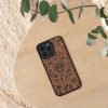 Husa Apple iPhone 14 Pro Max, Lemn, Maro/Negru, 59127.02