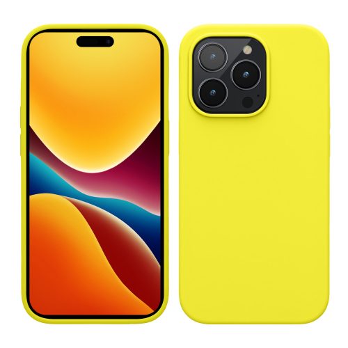 Husa Apple iPhone 14 Pro, Silicon, Galben, 59073.149