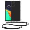 Husa OPPO A76/A96, Silicon, Transparent/Negru, 59149.01