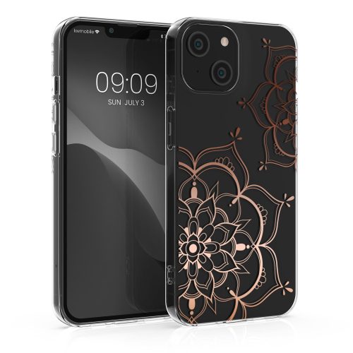 Husa Apple iPhone 14, Silicon, Transparent/Roz, 59204.03