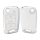 Husa Cheie Auto pentru VW 3 Butoane, Kwmobile, Alb/Argintiu, Silicon, 56006.05