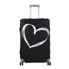 Husa pentru troler marime L, Kwmobile, Negru/Alb, Lycra, 45230.3.08