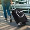 Husa pentru troler marime L, Kwmobile, Negru/Alb, Lycra, 45230.3.08