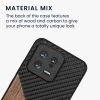 Husa Xiaomi 13 5G, Maro/Negru, Lemn/Silicon, 60705.01