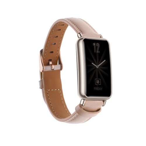 Curea kwmobile pentru Huawei Watch Fit mini, Piele naturala, Maro, 59534.10