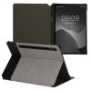 Book Cover kwmobile pentru Samsung Galaxy Tab S8/Galaxy Tab S7, Textil, Gri/Negru, 60385.25