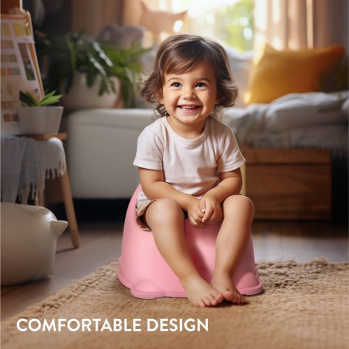 Olita cu capac Navaris, ergonomica, 36x31x24 cm, tranzitie usoara, roz, plastic