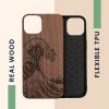 Husa Apple iPhone 13, Lemn, Maro, 55953.15