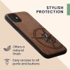 Husa Apple iPhone 11, Lemn, Maro/Albastru, 49799.15