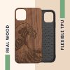 Husa Apple iPhone 11, Lemn, Maro, 49799.17