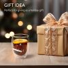 Set 4 pahare vin Navaris cu perete dublu, 350 ml, design Craciun, sticla borosilicata, 60991.01