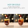Set 4 pahare vin Navaris cu perete dublu, 350 ml, design Craciun, sticla borosilicata, 60991.01
