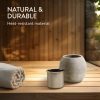 Bol aromaterapie sauna Navaris, din piatra steatit, 5x5x5 cm, gri, 61164.01