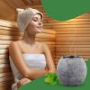 Bol aromaterapie sauna Navaris, din piatra steatit, 5x5x5 cm, gri, 61164.01