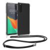 Husa cu jnur Sony Xperia 10 V, Transparent/Negru, Silicon, 61195.03
