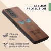 Husa Xiaomi Redmi Note 11 Pro 5G/Redmi Note 12 Pro, Maro/Negru, Lemn/Silicon, 57381.15