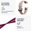 Set 2 curele kwmobile pentru Huawei Band 4, Silicon, Visiniu/Roz, 59802.05