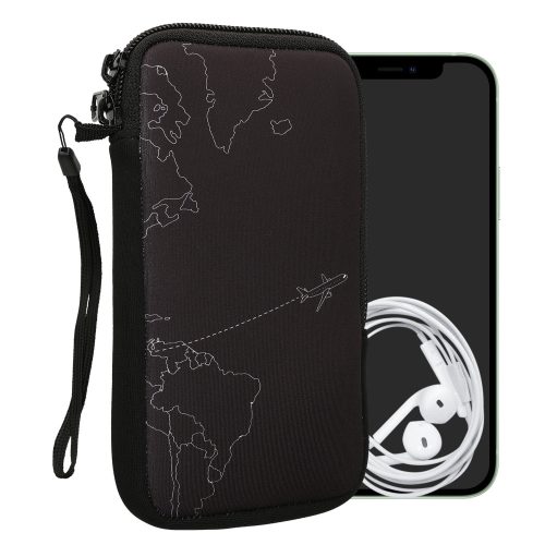 Husa Kwmobile Universala L - 6,5", Neopren, Negru/Alb , 30226.3.65