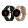 Set 2 Curele Kwmobile pentru Garmin Venu 2S, Gri/Verde, Silicon, 55152.03