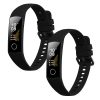 Set 2 Curele Kwmobile pentru Honor Band 5/Band 4, Negru, Silicon, 59596.07