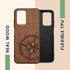 Husa Xiaomi Redmi 10, Maro/Negru, Lemn/Silicon, 56794.03