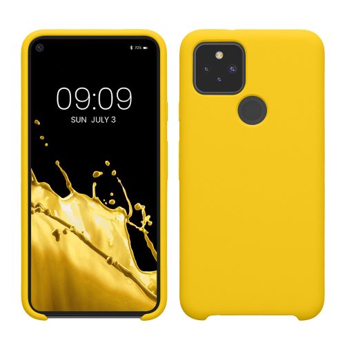 Husa Google Pixel 5, Galben, Silicon, 53633.165