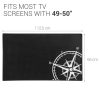 Husa Kwmobile pentru televizor de 50 inch, Negru/Alb, Plastic, 52798.07