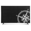 Husa Kwmobile pentru televizor de 32 inch, Negru/Alb, Plastic, 52795.06