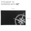 Husa Kwmobile pentru televizor de 32 inch, Negru/Alb, Plastic, 52795.06