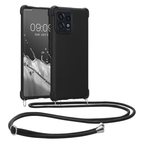 Husa cu jnur Motorola Edge 40 Pro/Edge Plus (2023), Negru, Silicon, 61504.01