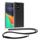 Husa cu jnur Motorola Edge 40 Pro/Edge Plus (2023), Transparent/Negru, Silicon, 61503.01