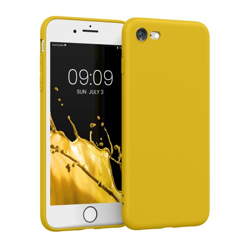 Husa Apple iPhone SE 2/iPhone SE 3/iPhone 8, Galben, Silicon, 39458.165