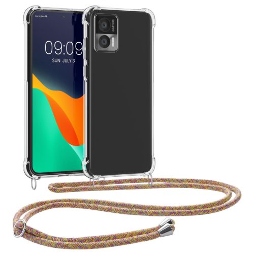 Husa cu jnur Motorola Edge 30 Neo, Transparent/Multicolor, Silicon, 60085.32