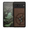 Husa Google Pixel 7, Maro, Lemn/Silicon, 60757.04