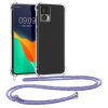 Husa cu jnur Motorola Edge 30 Neo, Transparent/Mov, Silicon, 60085.108