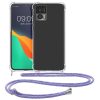 Husa cu jnur Motorola Edge 30 Neo, Transparent/Mov, Silicon, 60085.108